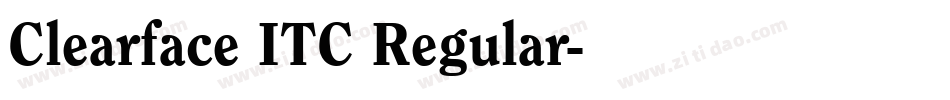 Clearface ITC Regular字体转换